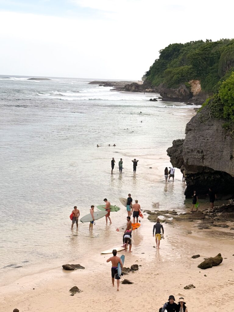 Group Surf Trip for Intermediate and Advanced surfers at Geger Beach, Nusa Dua, Bali with Poggy Bali Surf School
